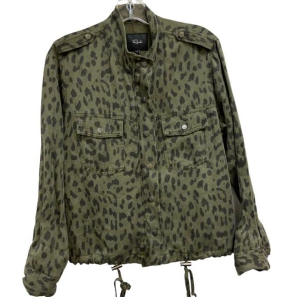 Rails Collins, green, leopard Tencel jacket size extra small - Picture 6 of 11